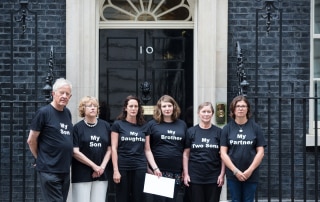 Anyone's Child family members at Downing Street