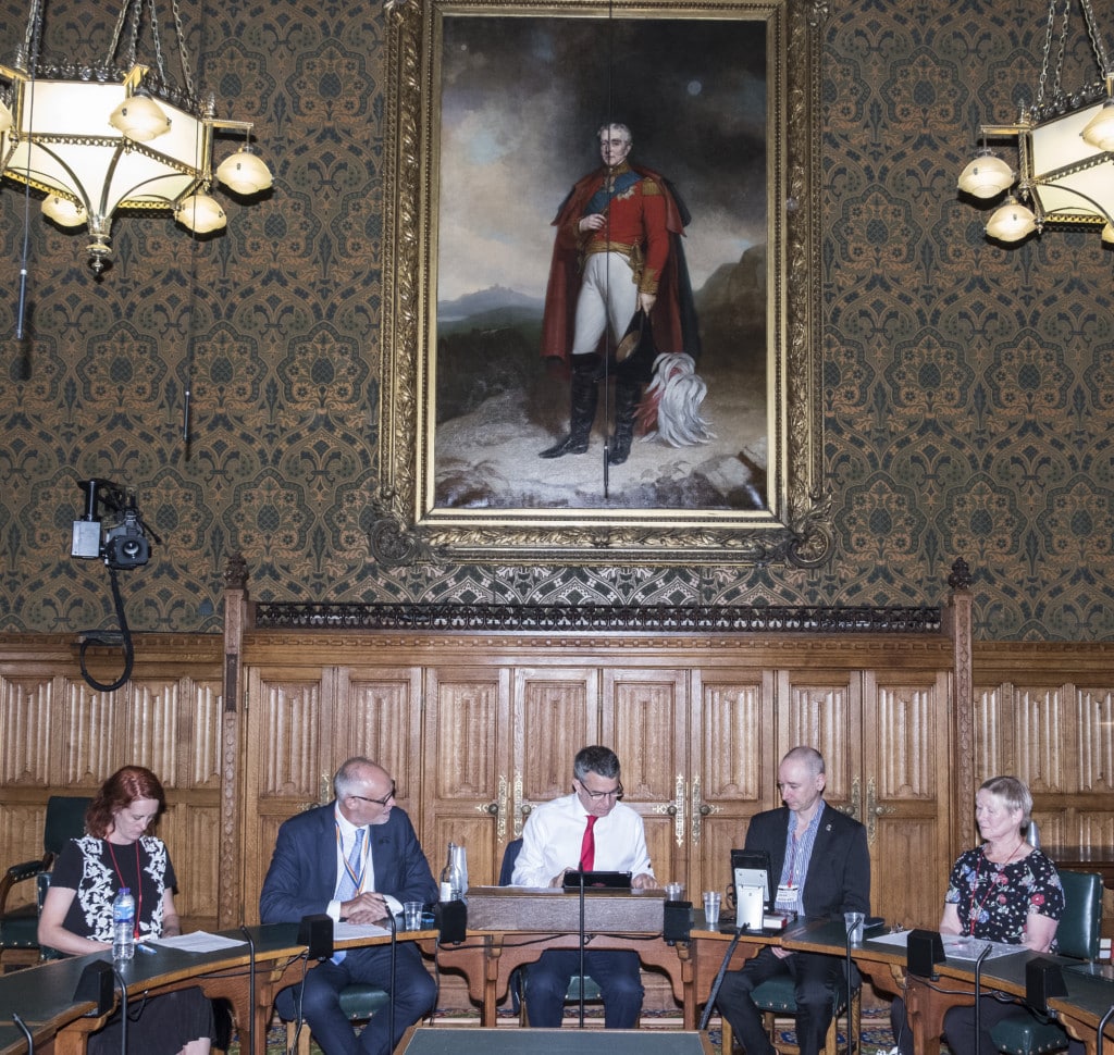 The panel (from left to right): Anne-Marie Cockburn, Crispin Blunt MP, Jeff Smith, MP, Neil Woods and Rosemary Humphries